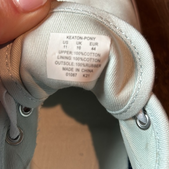 Men's Polo Sneakers- never worn. Pale green- size 11 - Picture 6 of 7